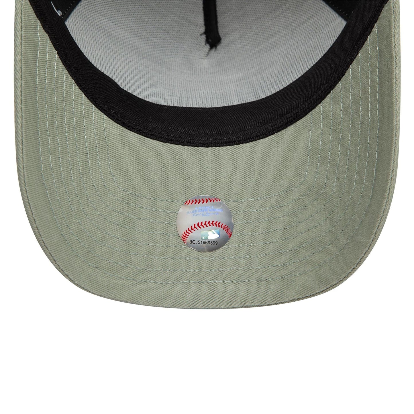 New Era LA Dodgers League Essential Pastel Green 9FORTY A-Frame Trucker Adjustable Cap - Cap On