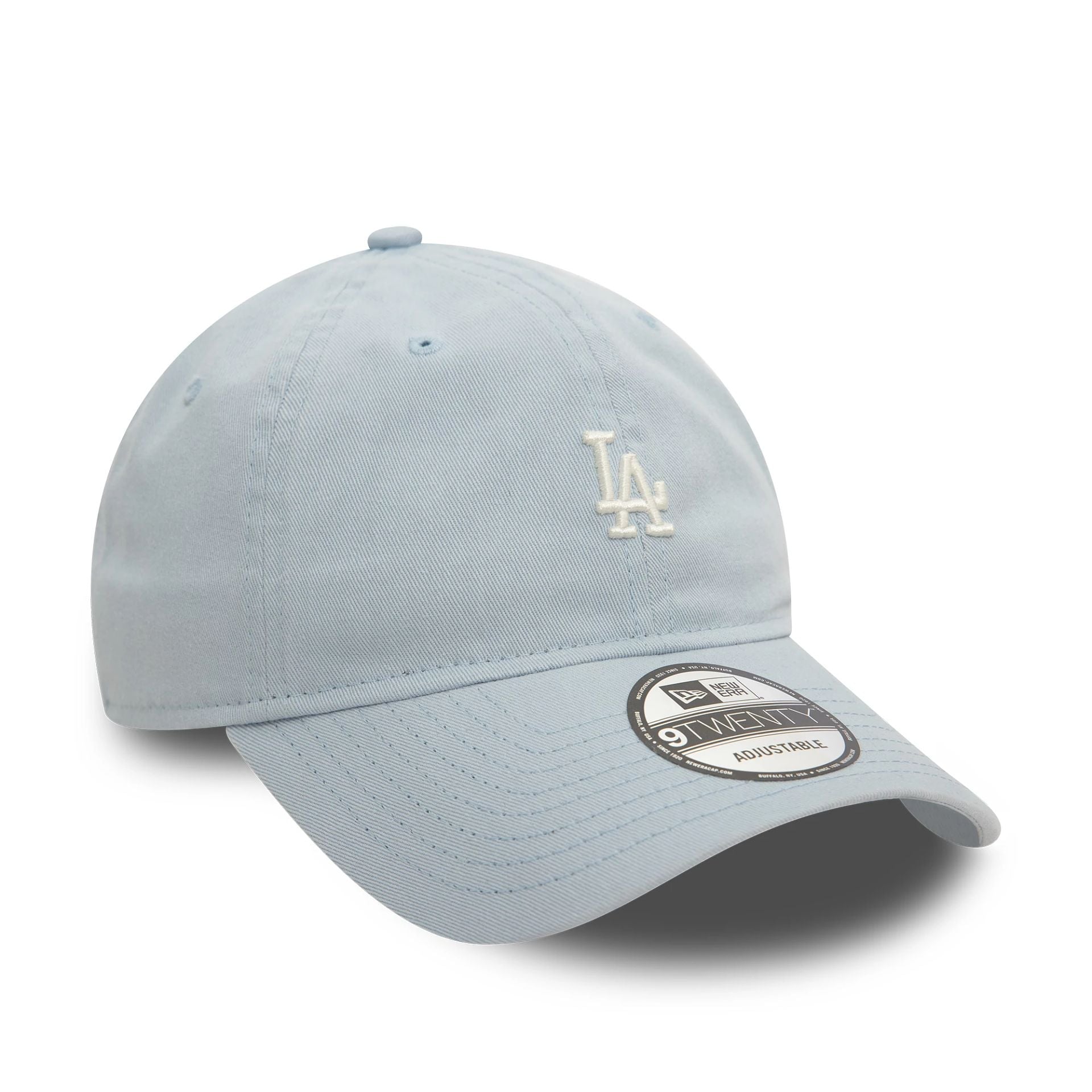 New Era LA Dodgers Mini Washed Pastel Blue 9TWENTY Adjustable Cap - Cap On