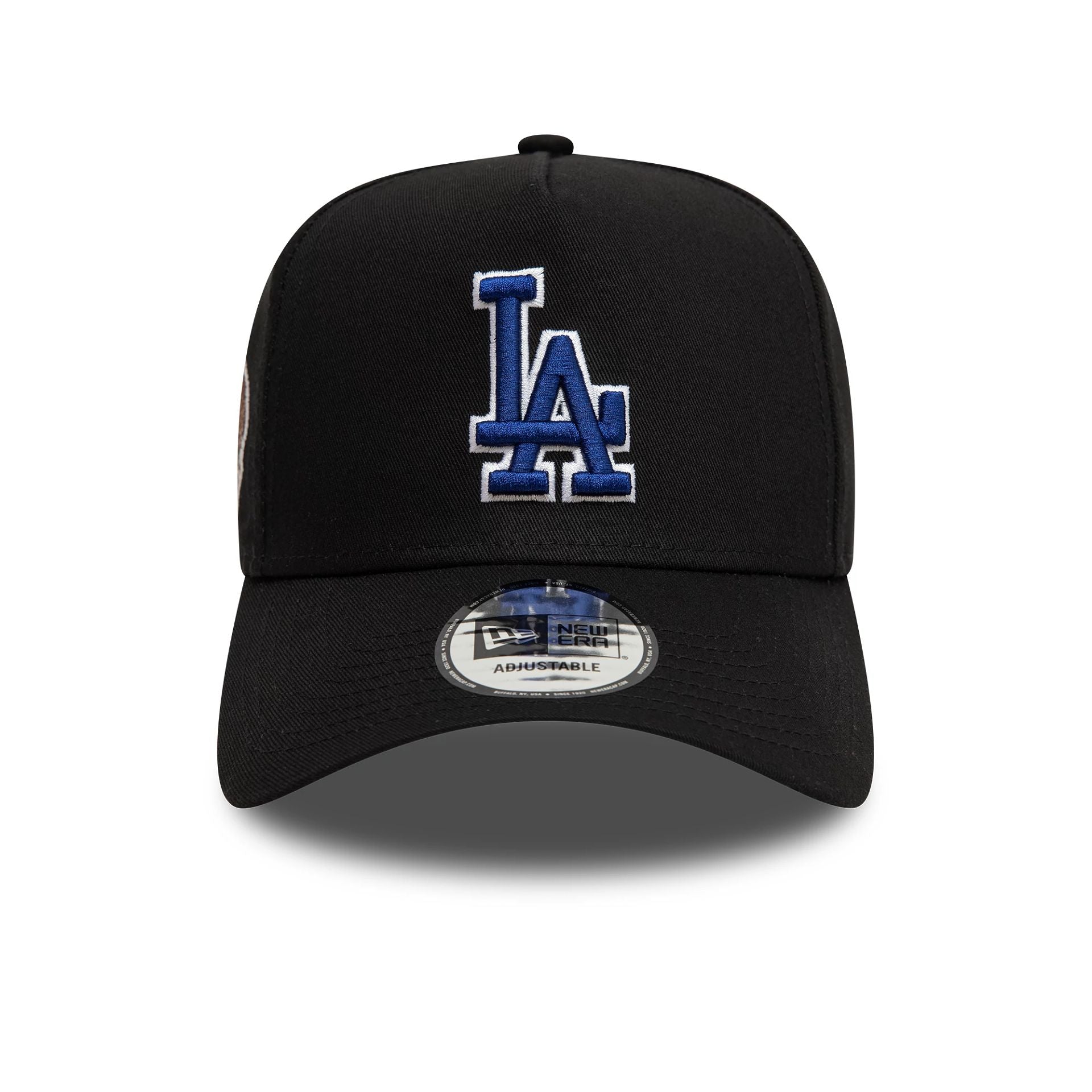 New Era LA Dodgers World Series Black 9FORTY A-Frame Adjustable Cap - Cap On