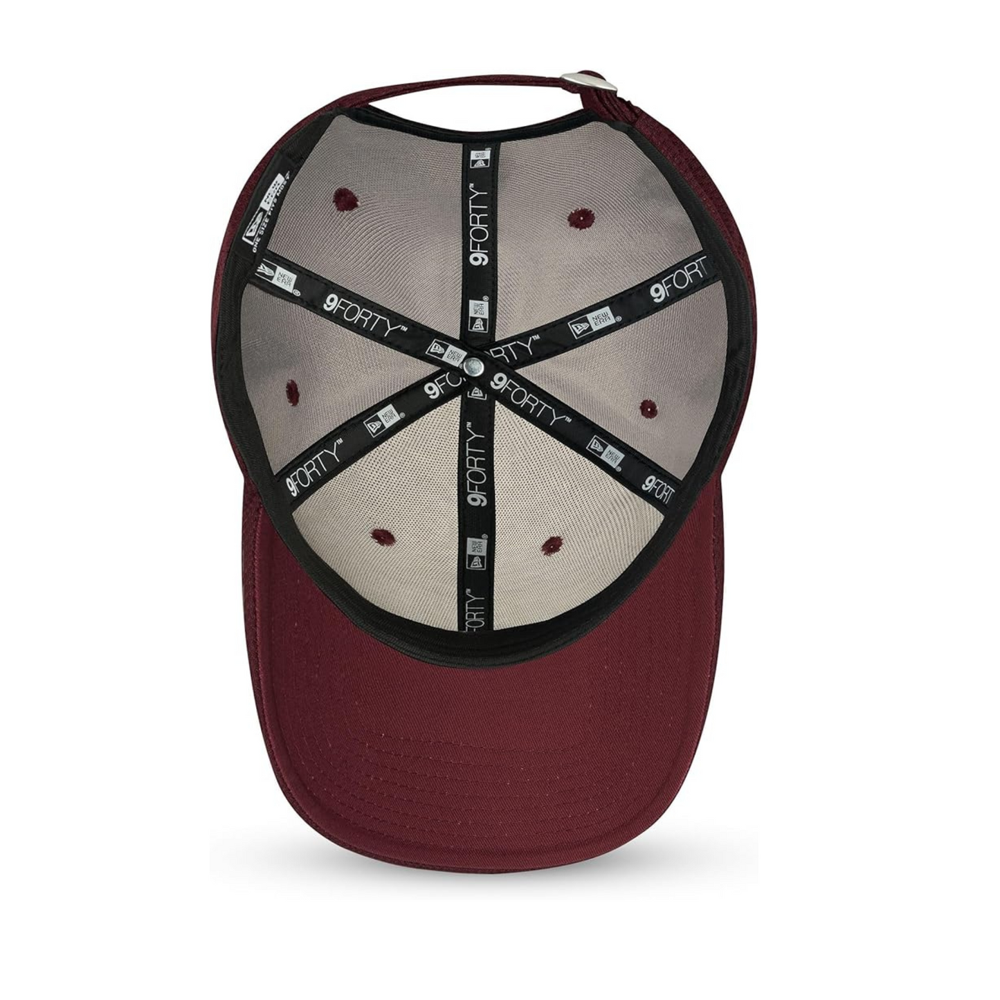 New Era New York Yankees 9FORTY Diamond Burgundy Adjustable Cap League Essential - Cap On