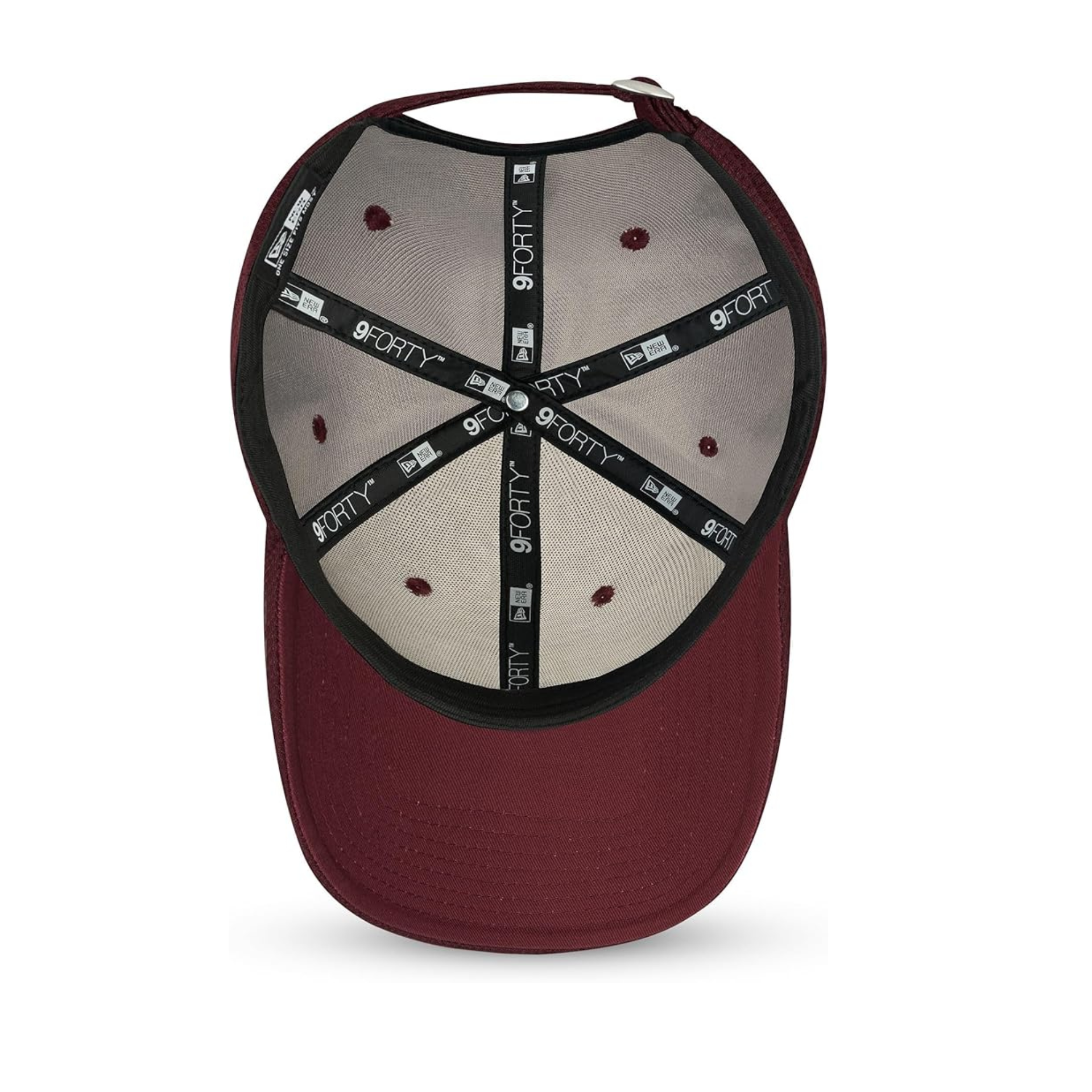 New Era New York Yankees 9FORTY Diamond Burgundy Adjustable Cap League Essential - Cap On