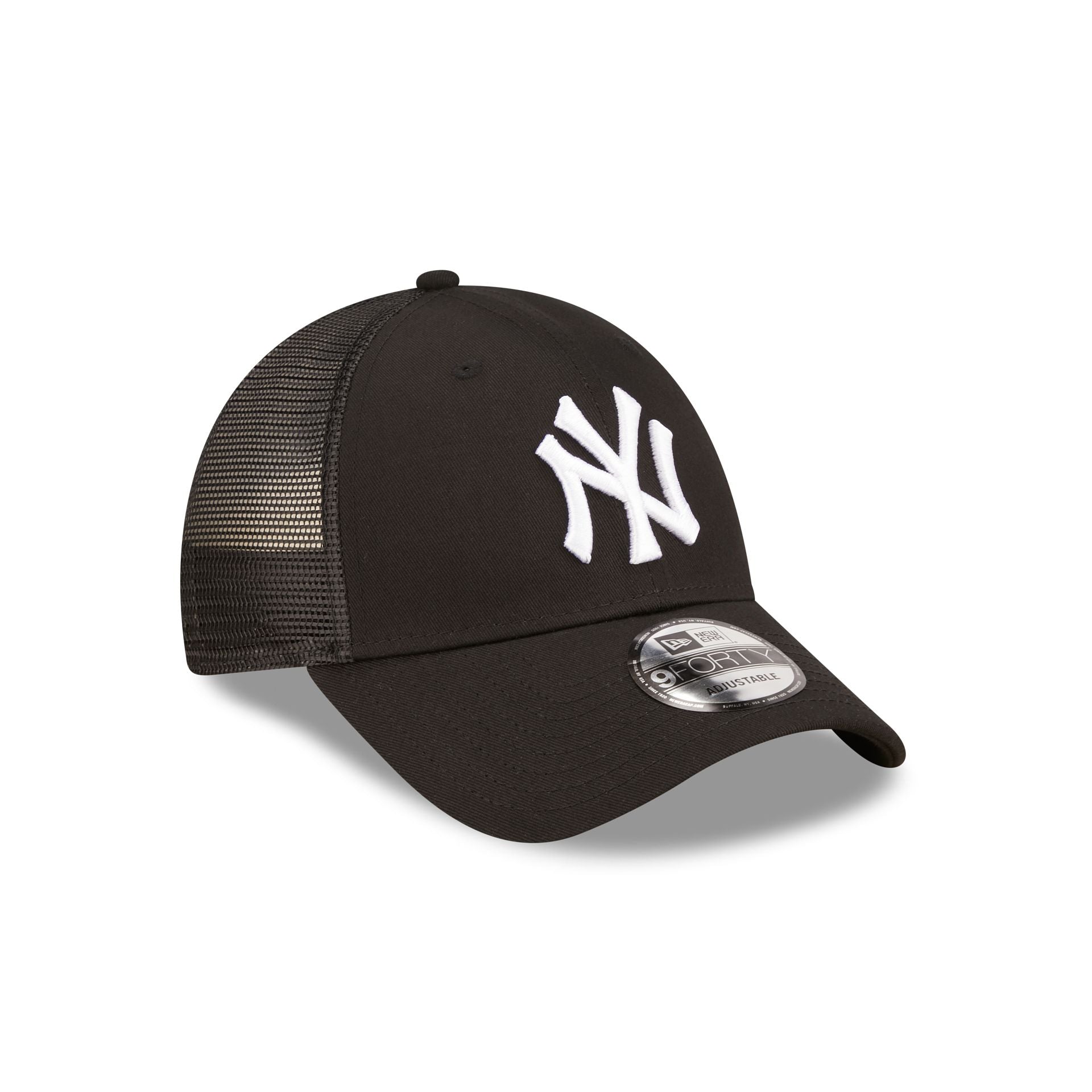 New Era New York Yankees Home Field Black 9FORTY A-Frame Trucker Cap - Cap On