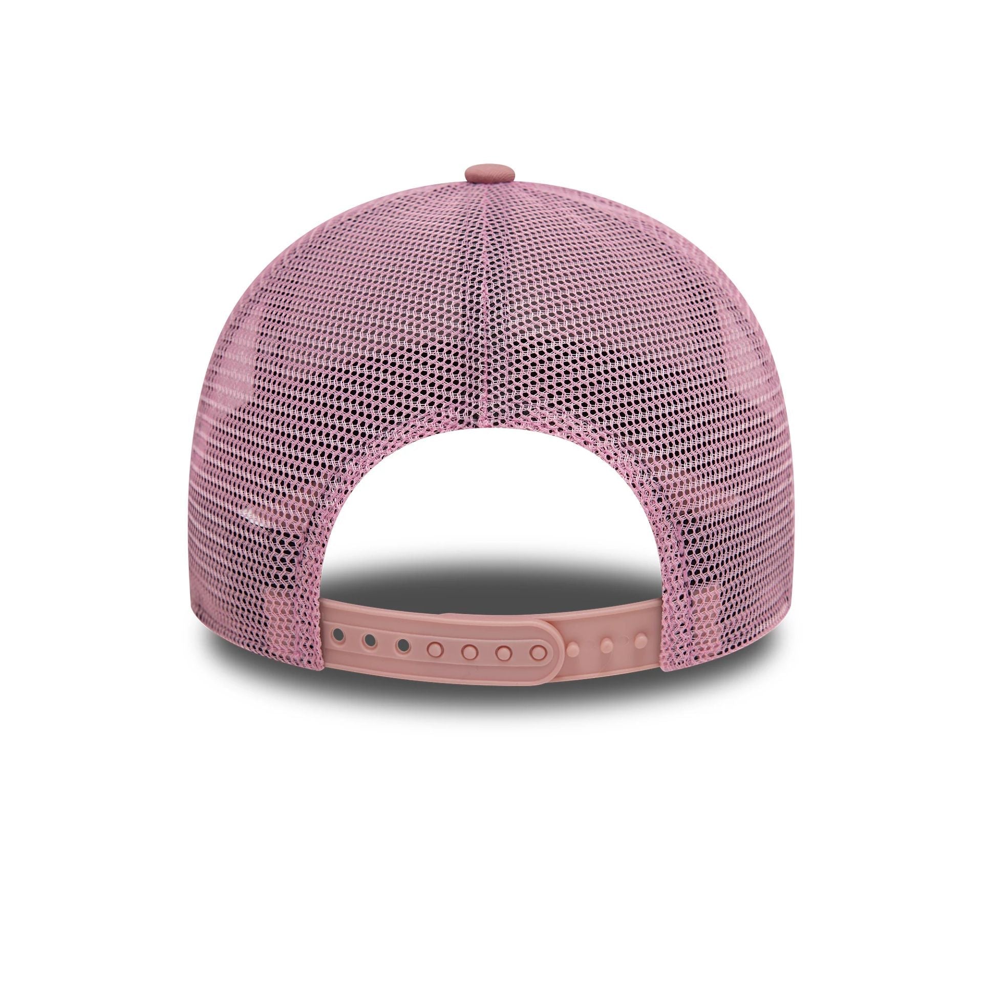 New Era New York Yankees League Essential Dark Pink 9FORTY A-Frame Trucker Adjustable Cap - Cap On