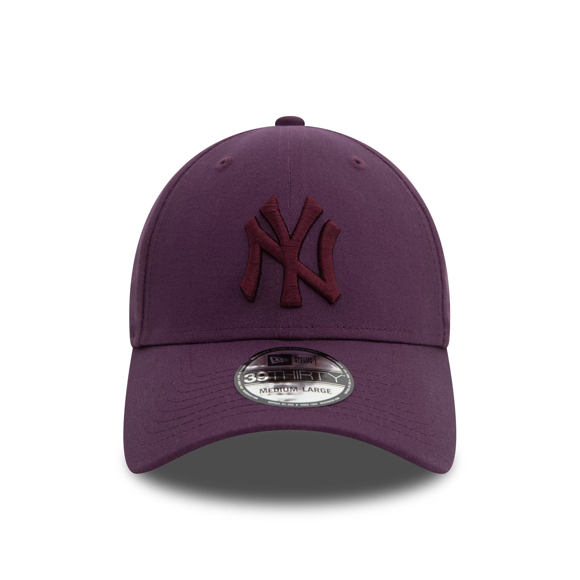 New Era New York Yankees League Essential Dark Purple 39THIRTY Stretch Fit Cap - Cap On