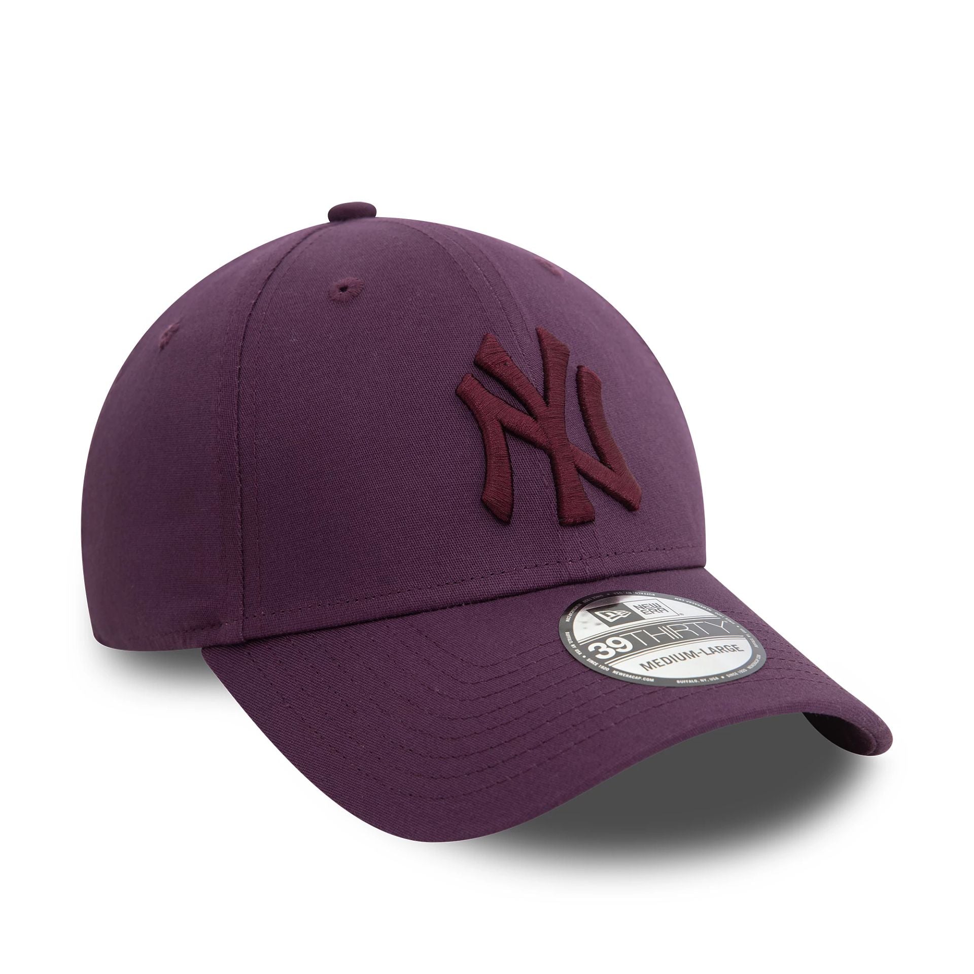 New Era New York Yankees League Essential Dark Purple 39THIRTY Stretch Fit Cap - Cap On