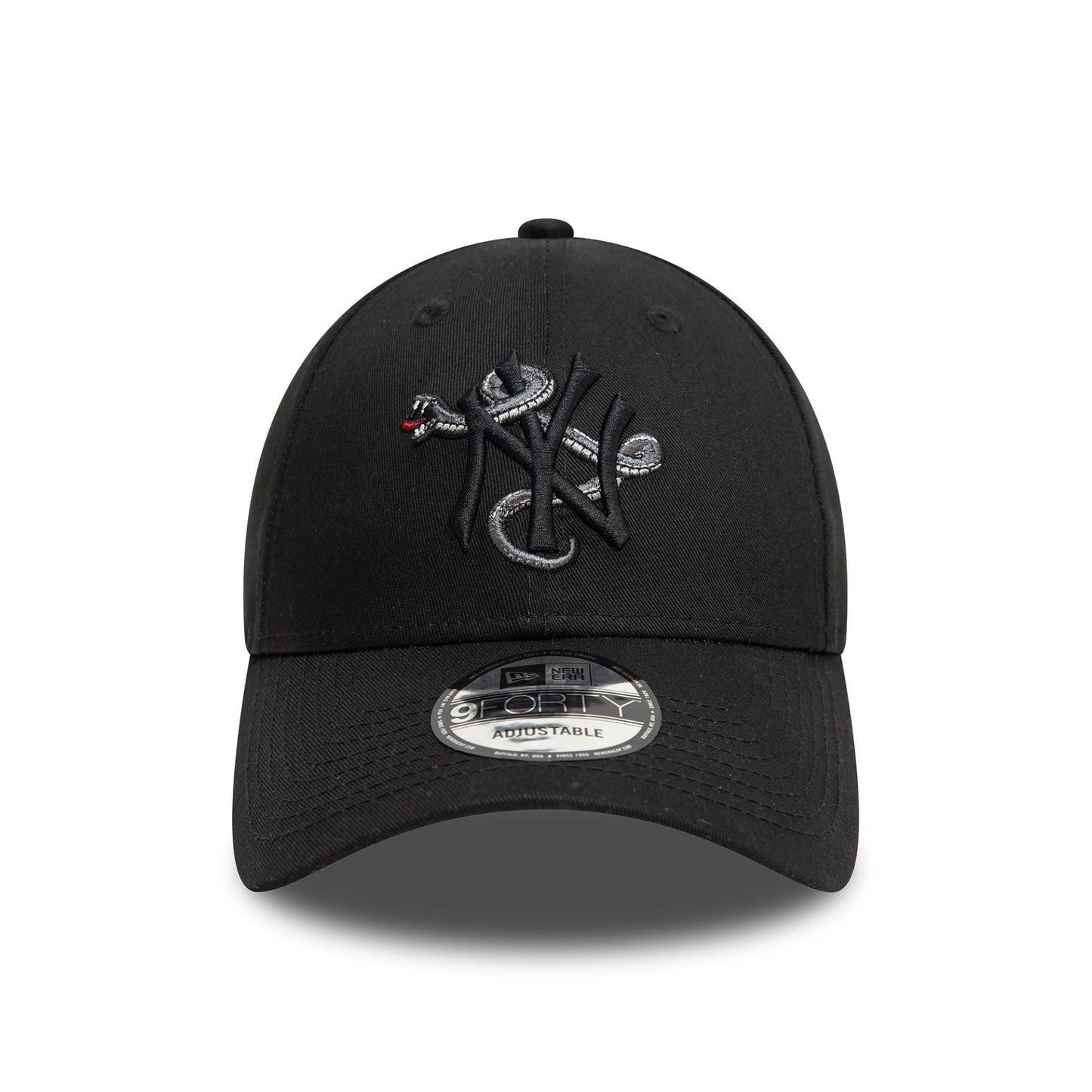 New Era New York Yankees MLB Icon Black 9FORTY Adjustable Cap - Cap On