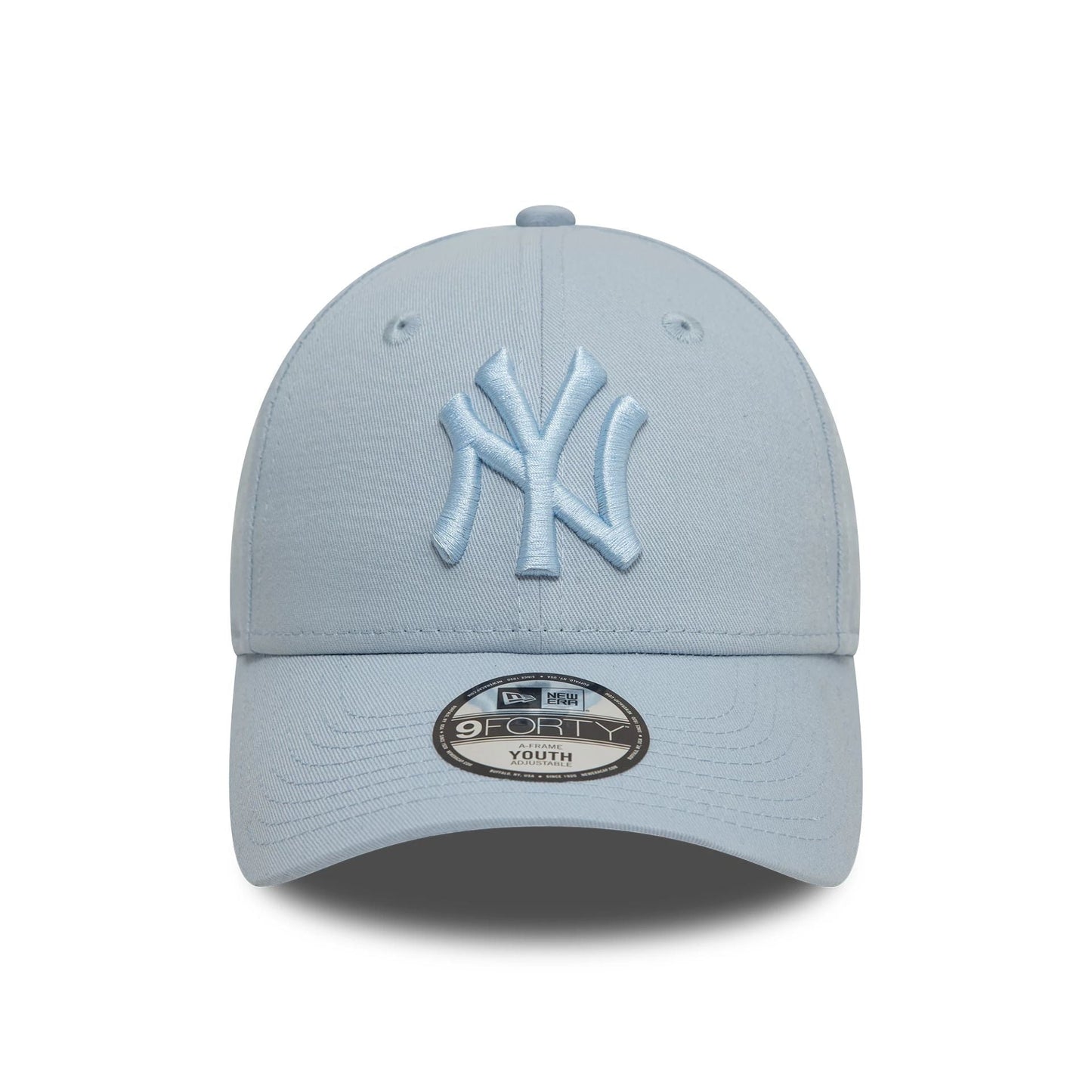 New Era New York Yankees Child League Essential Pastel Blue 9FORTY Adjustable Cap - Cap On