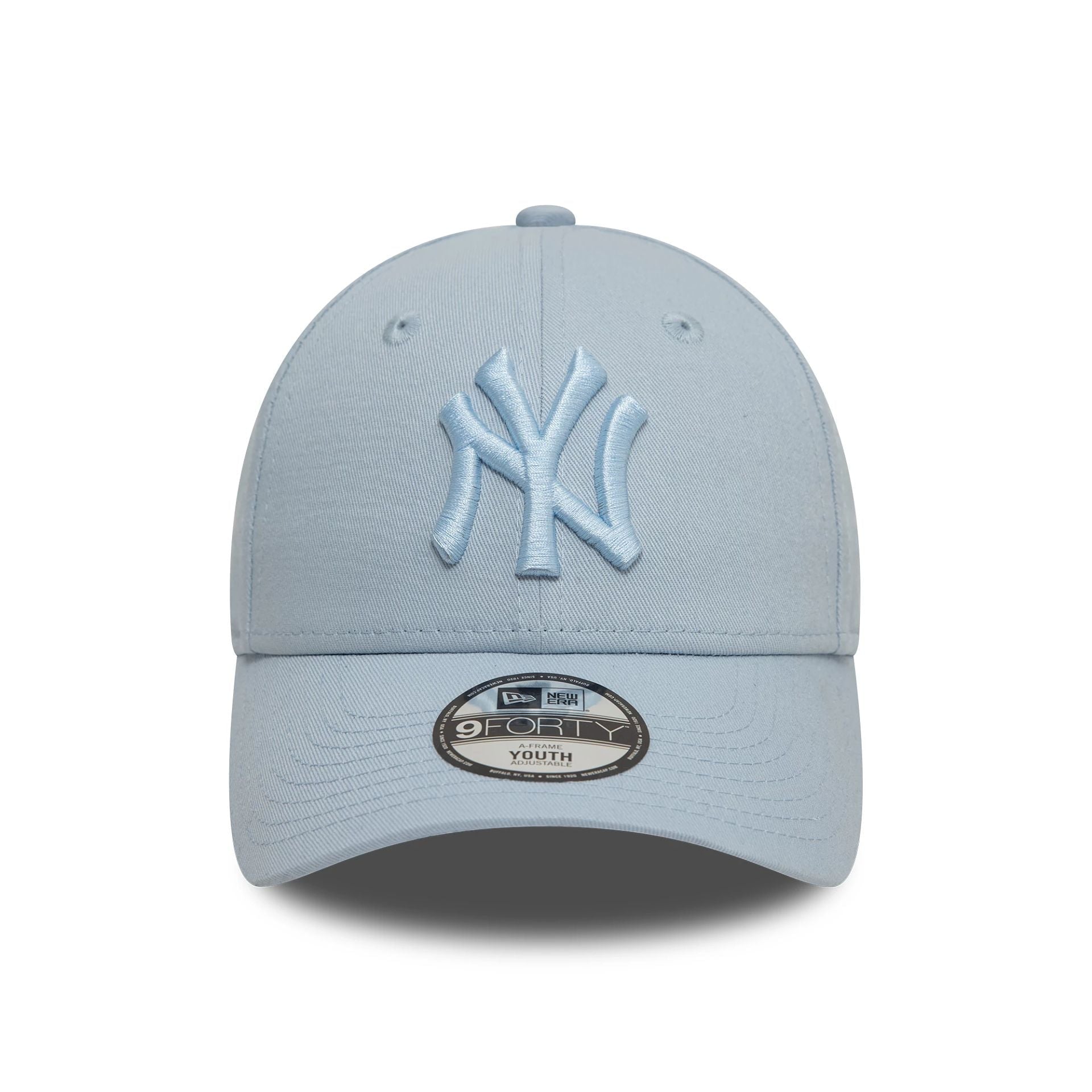 New Era New York Yankees Child League Essential Pastel Blue 9FORTY Adjustable Cap - Cap On