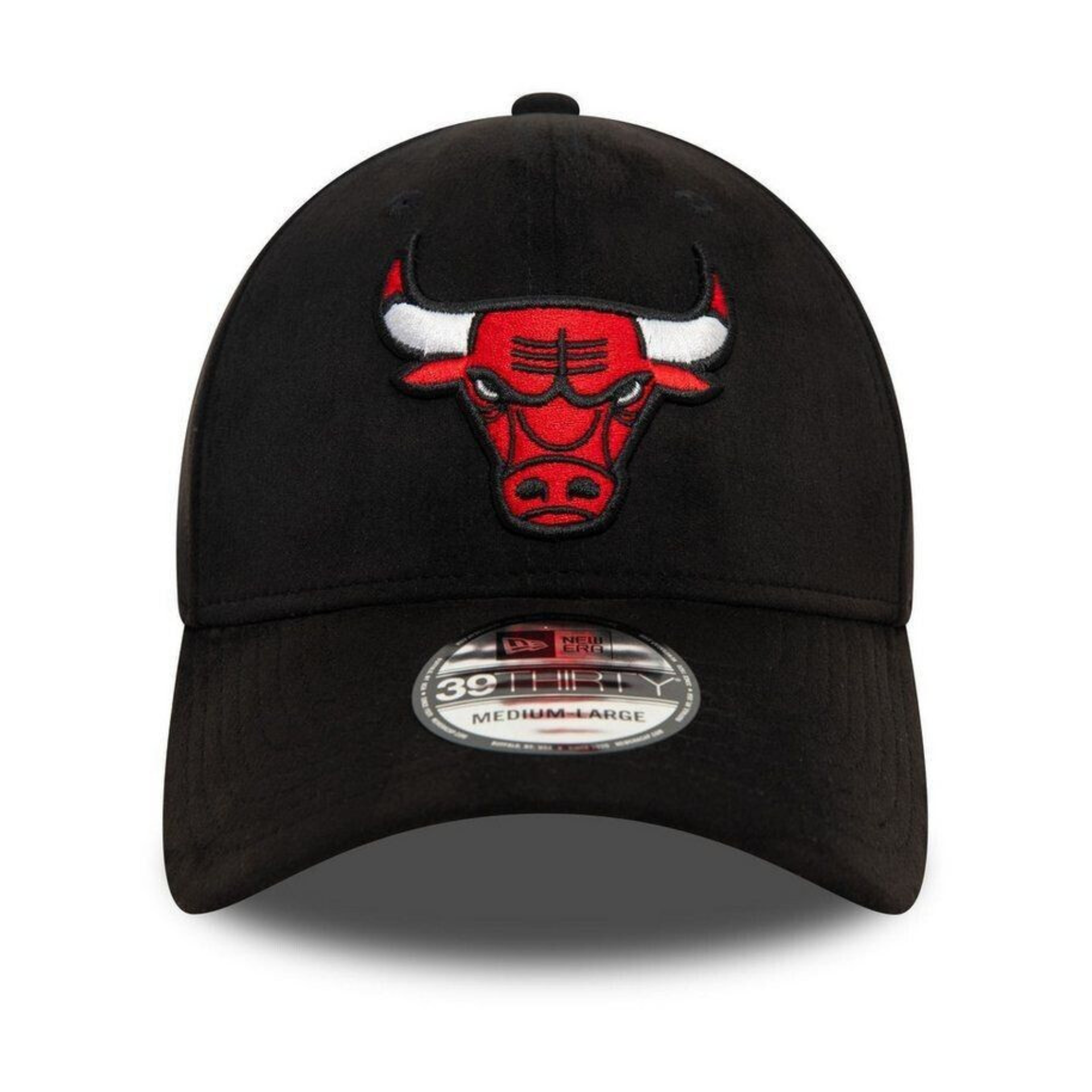 New Era Chicago Bulls Faux Suede Black 39THIRTY Stretch Fit Cap‏ - Cap On